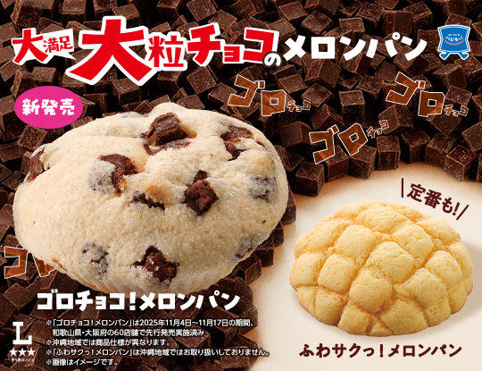 ＼大満足！／大粒チョコのメロンパン